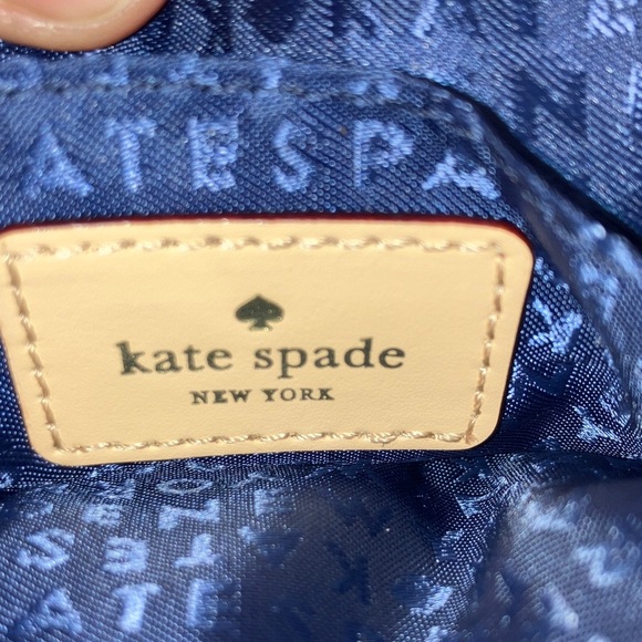 Kate Spade Grant Street Navy and White lemon Patterned Crossbody Bag - Picture 9 of 14